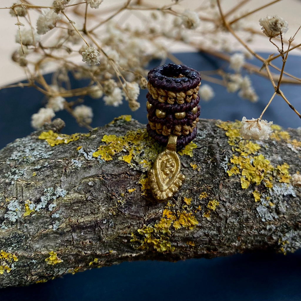 Macrame Dread Bead - Pendant