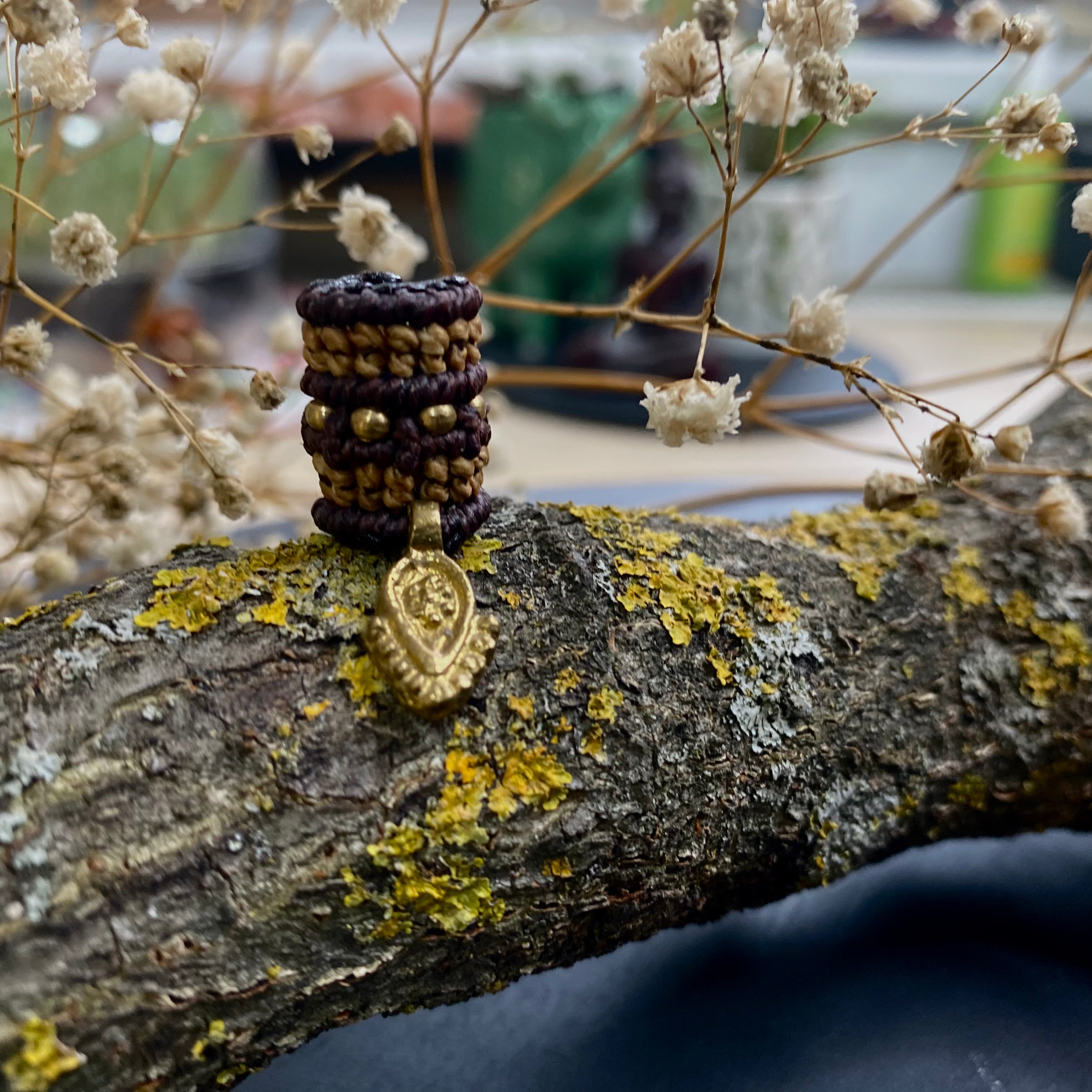 Macrame Dread Bead - Pendant