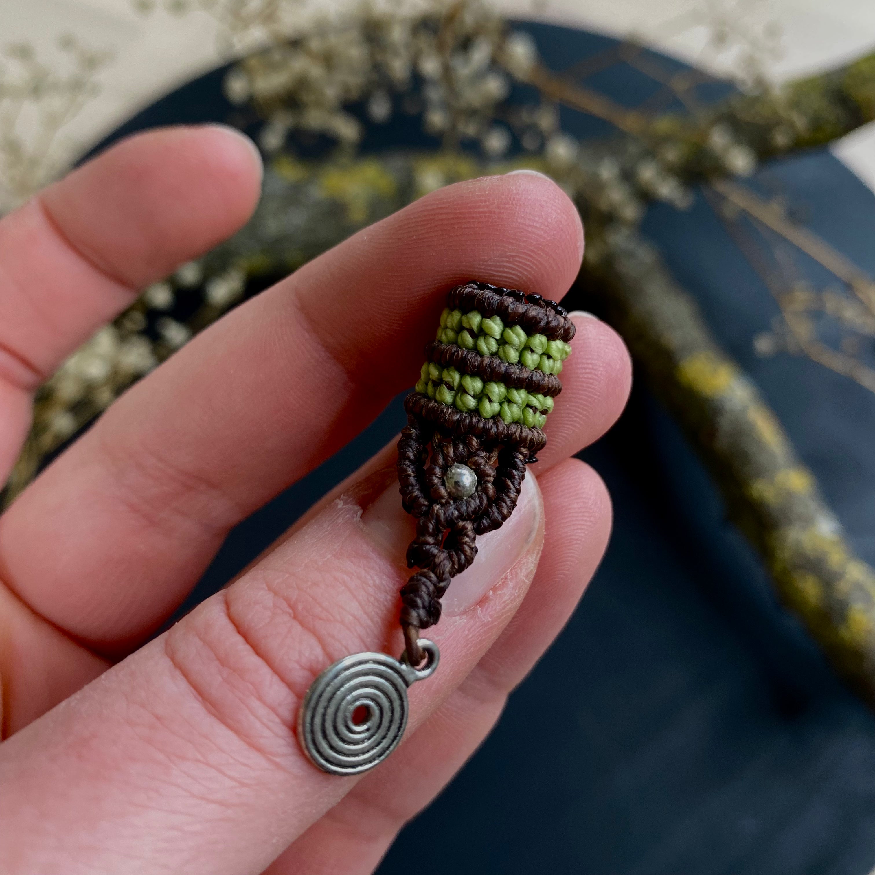Macrame Dread Bead - Spiral