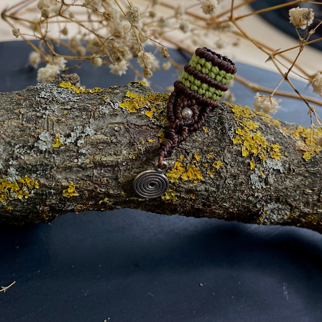 Macrame Dread Bead - Spiral