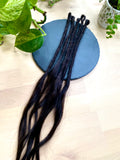 Human Hair Dreadlock Extension - Dark Brown / Long Lush Ends