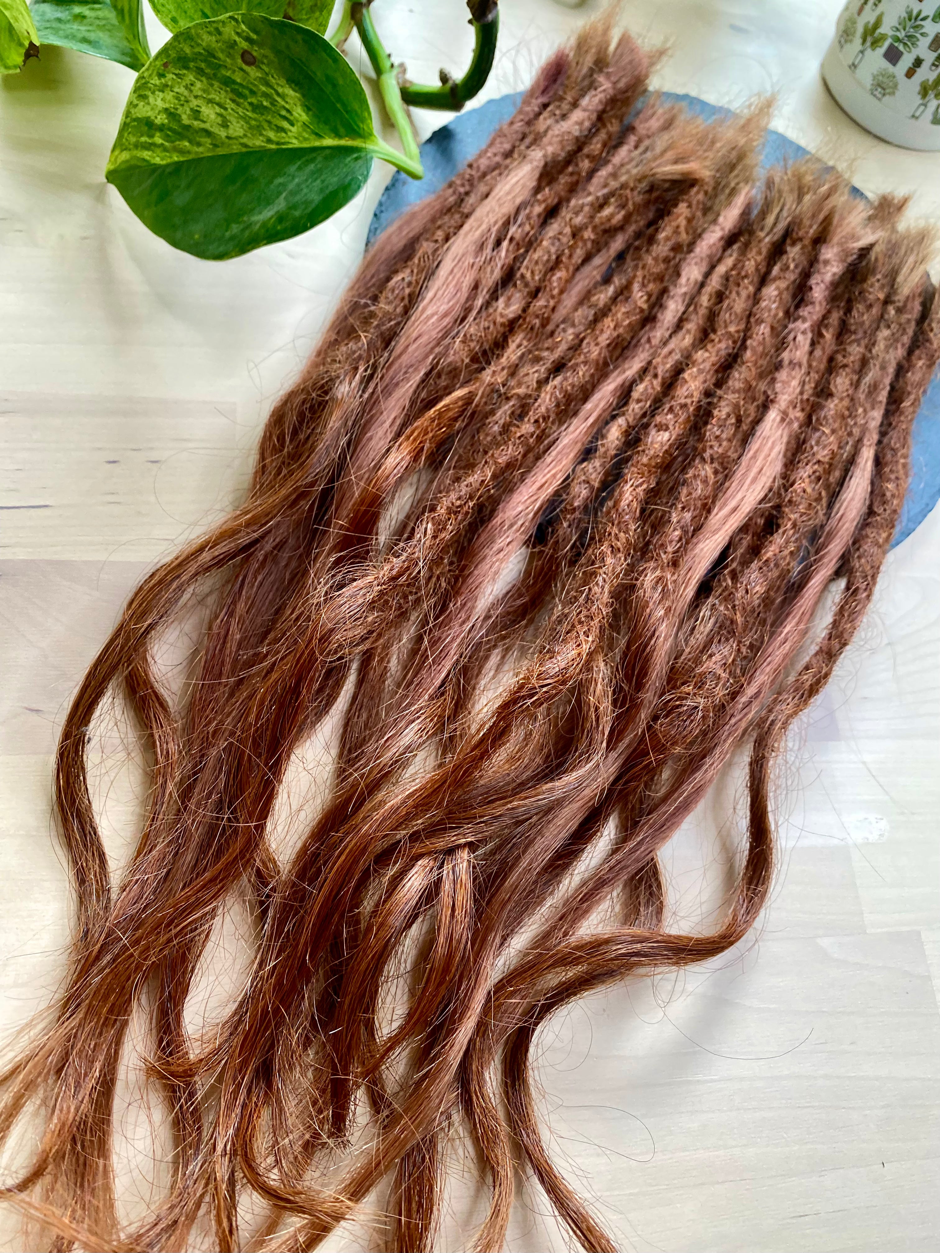 Human Hair Dreadlock Extension - Amber Copper